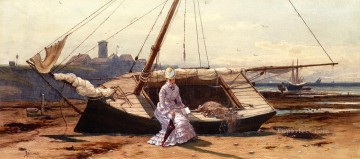 A Pensive Moment beachside Alfred Thompson Bricher Oil Paintings